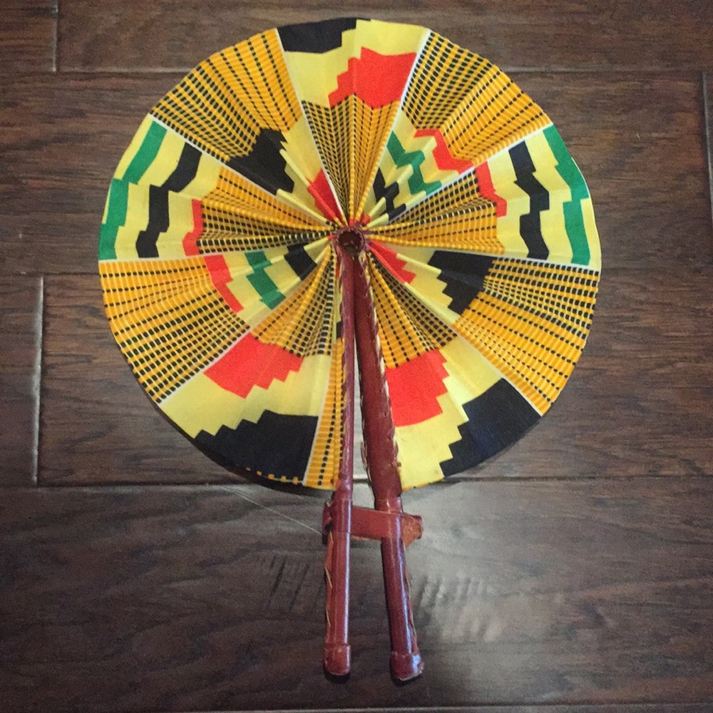 Traditional Multicolored African Fan